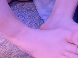 sexy red toes giving stepbro a footjob