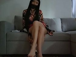 (Preview) C053: Hell Girl punish foot fetish voyeur with white sock foot gag (Full clip: servingmissjessica. com. c053